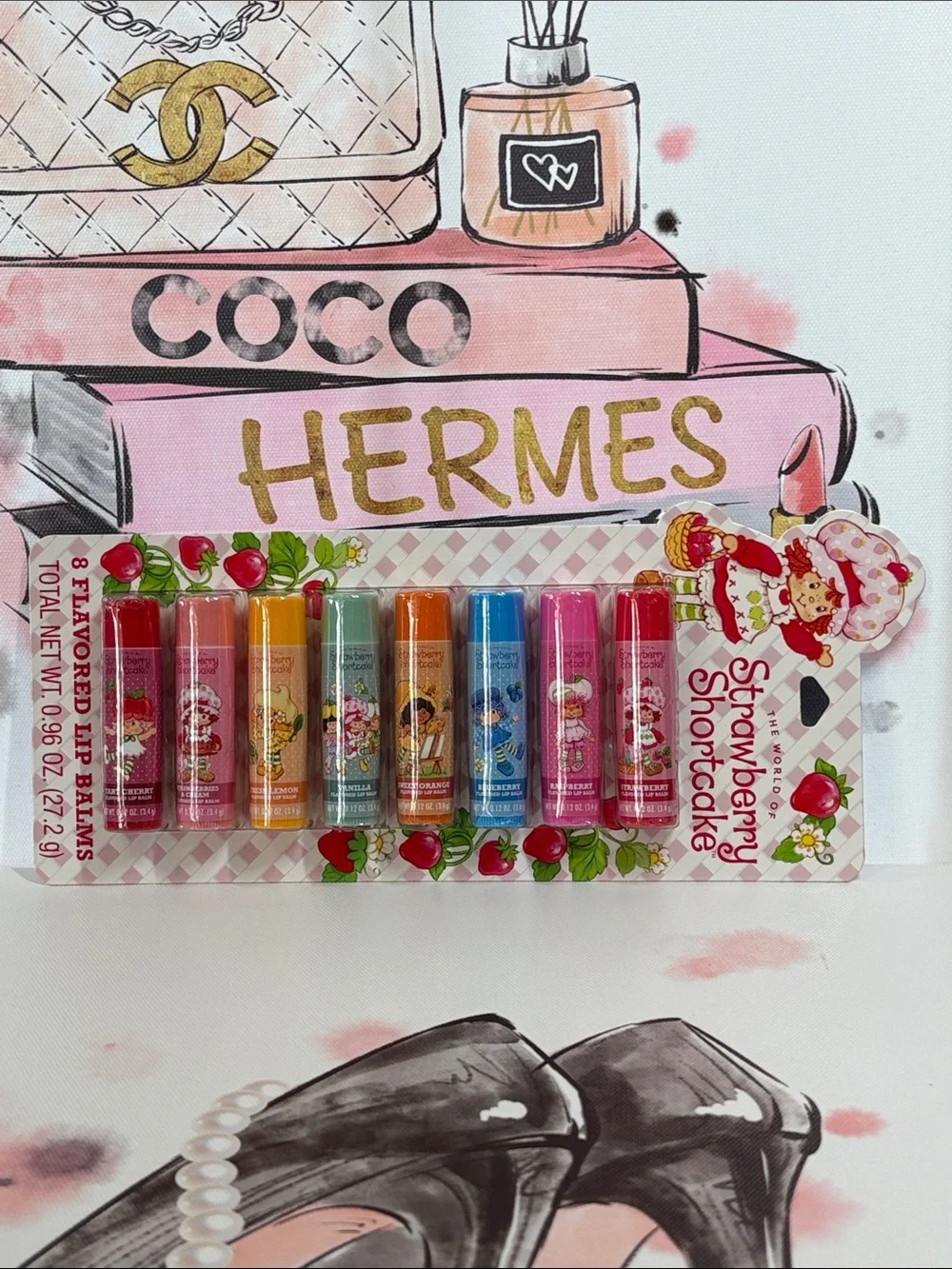 Strawberry Shortcake 8-Pack Flavored Lip Balm - Assorted Colors and Flavors